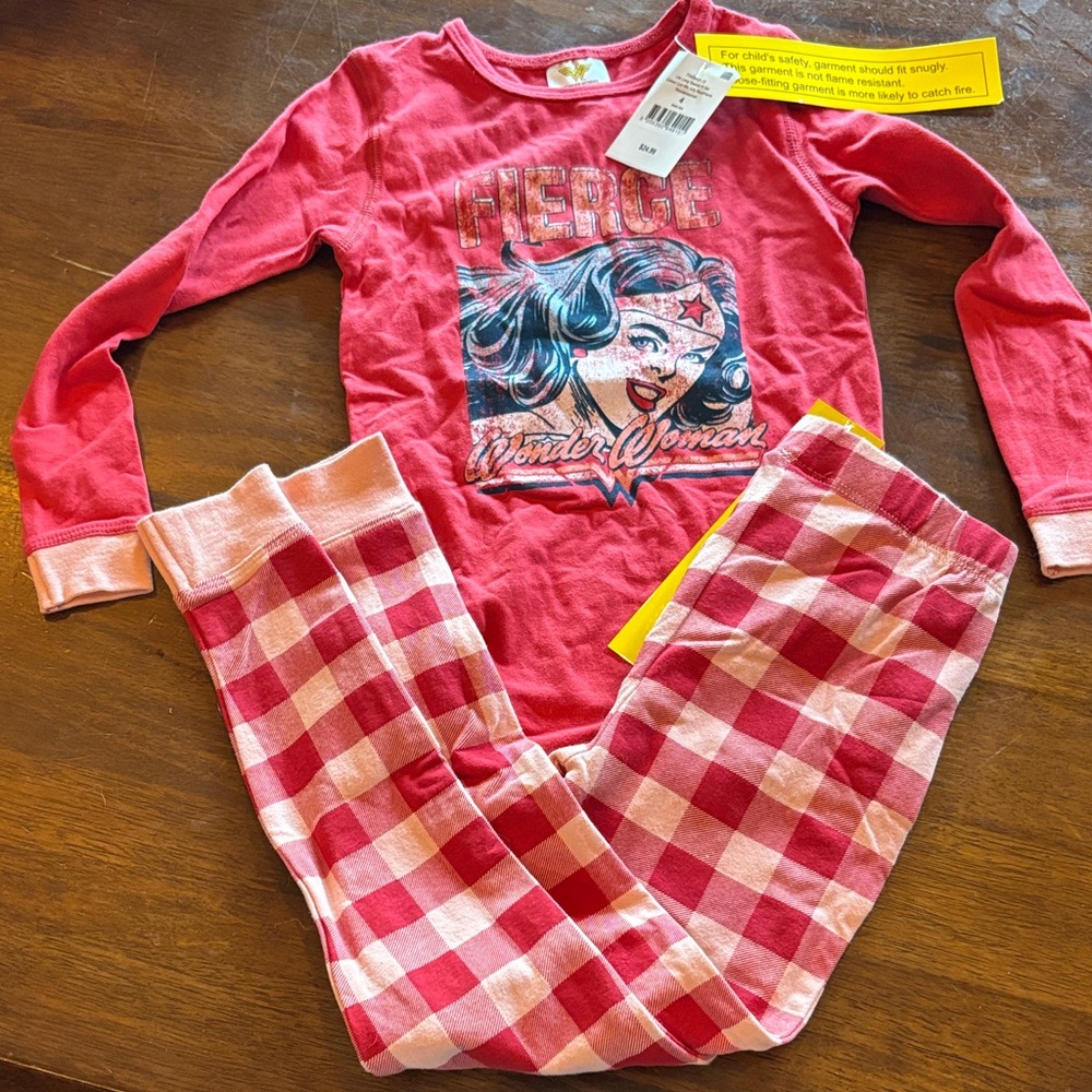 NWT Heroic Kids Pajama Set - Red and Pink